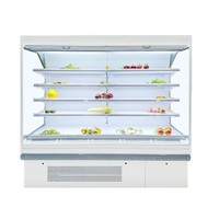 Vitrine réfrigérée ouverte personnalisable 110V/220V avec compresseur de marque mondiale de premier plan