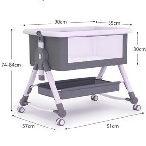 <span class=keywords><strong>Culla</strong></span> per Neonati di Alta Qualità con Funzione Co-sleeping, Altezza Regolabile, Cestello Portaoggetti e Funzione Dondolo - Product Image 6