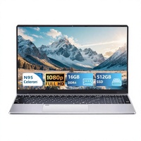 Computer Portatile da 15.6 Pollici FHD 1080P con SSD da 512GB, Notebook per Ufficio, Affari e Studenti