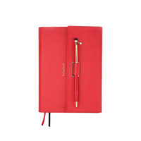 Carnet personnalisé en cuir PU A5/A4 avec couverture rigide, fournitures de bureau, agendas avec stylo, coffret cadeau
