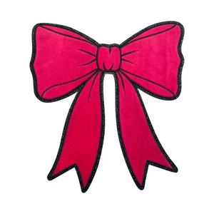 Bán Hot DIY scrapbooking Bow Knot các bản vá lỗi sắt-on thêu Red Pink bow <span class=keywords><strong>Sequins</strong></span> đáng yêu thêu vi tính cho quần áo - Product Image 1