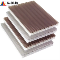 HUASHUAITE Feuille creuse en polycarbonate transparent protégé contre les UV 4 mm 6mm 10mm 16mm Fabriqué en Chine