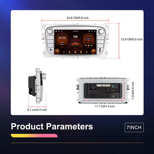 Podofo 7'' Android Car Radio for Ford Focus S-Max Mondeo 9 Galaxy II C-Max 2+64G Wireless Carplay/Android Auto GPS/WiFi Stereo - Product Image 5