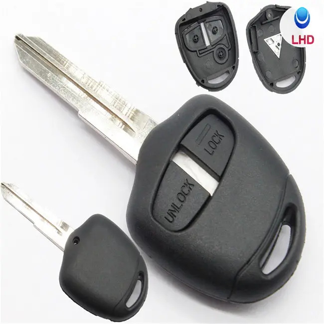 Replacement 2 Buttons Keyless Entry Remote Car Key Fob Shell Case Protection Cover for Mitsubishi Pajero Triton Lancer Evo