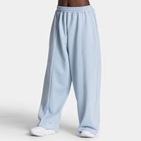 Pantalon de jogging ample en coton pour femme, coupe large, avec cordon de serrage, style streetwear, personnalisable OEM, livraison directe
