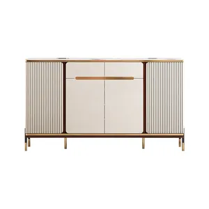 Solid wood sideboard, modern light luxury tea cabinet, living room locker, large-capacity kitchen cupboard