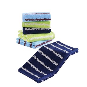 Serviettes de bain en coton rayées colorées, taille unique, absorbantes, pour usage domestique, rectangulaires, lavables en machine - Product Image 3