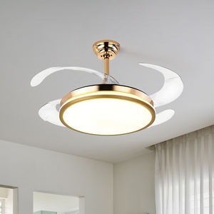 Ventiladores De Techo Con Lampara Ventilador De Techo Led Retráctil Invisible De 42 Pulgadas Con Luz Y Control Remoto - Product Image 4