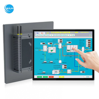 Moniteur tactile capacitif en alliage d'aluminium OEM 17 pouces IP65 1280x1024 VGA, écran tactile industriel disponible en 24 et 27 pouces