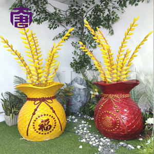 Customized Ip65 3d Lucky Bag Wheat Ear Led Lamp Transparent Resin Fiberglass Garden Lawn Decoration For <b>Christmas</b> Landscape - Product Image 2