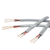 Câble électrique plat flexible H05VVH2-F en cuivre à double conducteur et terre, isolé PVC, 0,75-2,5-4 mm², pour usage domestique