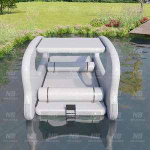 Mới nhất thiết kế sang trọng nổi Inflatable Nhà Nước Catamaran thuyền cho nước - Product Image 3