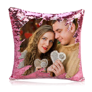 Fodera per <span class=keywords><strong>cuscino</strong></span> in tessuto <span class=keywords><strong>con</strong></span> paillettes magiche 40x40 cm per sublimazione, personalizzabile, per San Valentino - Product Image 3