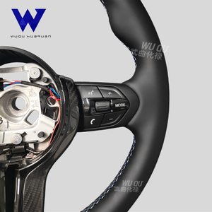 พวงมาลัยหนังคาร์บอนไฟเบอร์สไตล์รถแข่งที่กำหนดเองได้มีเครื่องหมายสีแดงเหมาะสำหรับ F30 BMW F10 G20 M2 M3 <span class=keywords><strong>M5</strong></span> X3รุ่นต่างๆ - Product Image 5