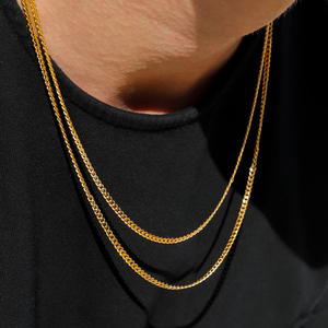 Collana da Uomo in Acciaio Inossidabile Placcato Oro 18k, Catena Cubana 3mm, Gioielli Hip Hop, Regalo <span class=keywords><strong>per</strong></span> Fidanzato - Product Image 2