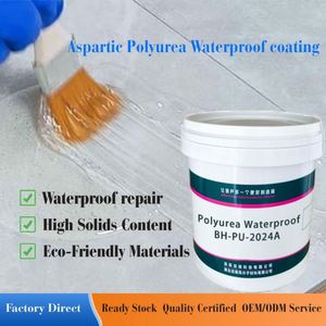 Solvent-Free Transparent Aspartic Polyurea <b>Waterproof</b> Coating Non-Yellowing Coating for Wall & Tile Repair - Product Image 2