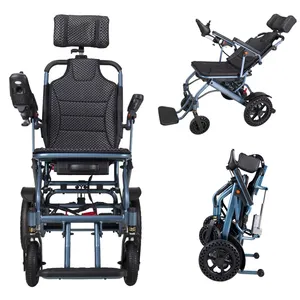 CE powered wleelchair light foldable healthline reclining wheelchair types of reclining wheelchair rental
