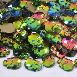 Strass en verre fantaisie à dos plat C09 Saphir K9, 51 formes, 25 couleurs, pour décoration d'ongles 3D - Product Image 3