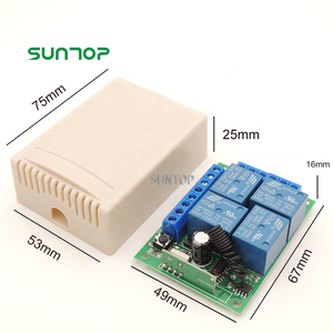 <span class=keywords><strong>Rf</strong></span> <span class=keywords><strong>433MHz</strong></span> DC 12V 4ch điều khiển từ xa chuyển đổi 10A relay <span class=keywords><strong>receiver</strong></span> module với hai 500M tầm xa máy phát cho cổng cửa ánh sáng - Product Image 3