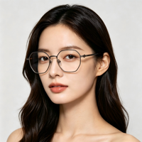 Gafas Ópticas de Metal con Montura de Diseño Clásico, Pulidas a Mano, de Alta Calidad, para Hombre y Mujer, 2026