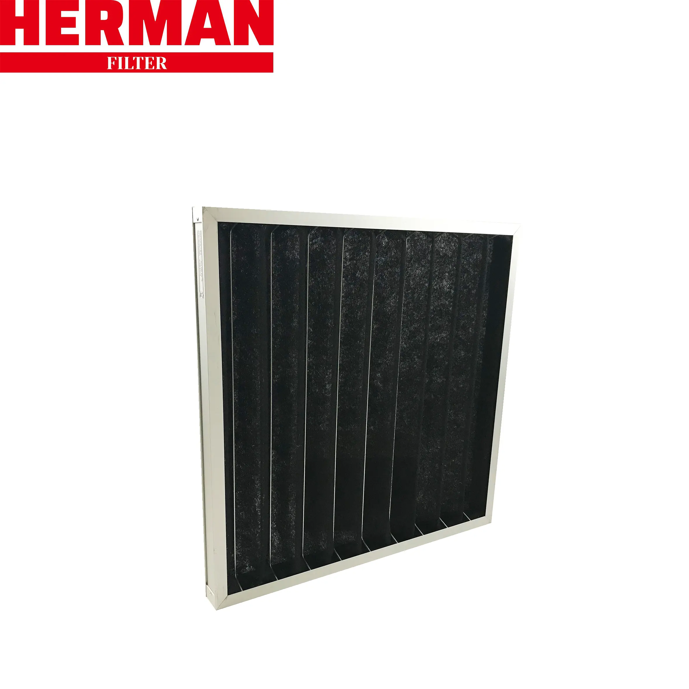 Activated carbon F5 F6 F7 F8 pocket filters synthetic fiber bag air filter with aluminum frame