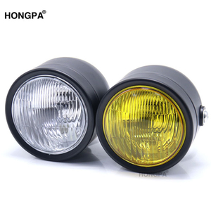 <span class=keywords><strong>Phare</strong></span> de moto double rond classique <span class=keywords><strong>vintage</strong></span> noir pour Harley Street Fighter Custom Bikes Cafe Racer - Product Image 3