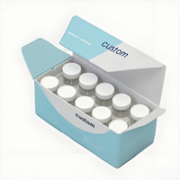 Étiquettes personnalisées pour flacons en PP imperméable, lot de 10 flacons de 3 ml et boîtes avec impression découpée