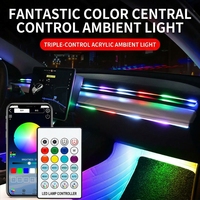 Ventes Flash : Lumière d'ambiance LED acrylique USB 6V 2W à couleurs magiques pour console centrale de voiture, effet de défilement