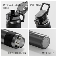 Nouveauté 600ml Thermos Flacon De Qualité Alimentaire Écologique Thermos En Métal Boisson Bouteilles D'eau En Acier Inoxydable Vide Thé Thermos