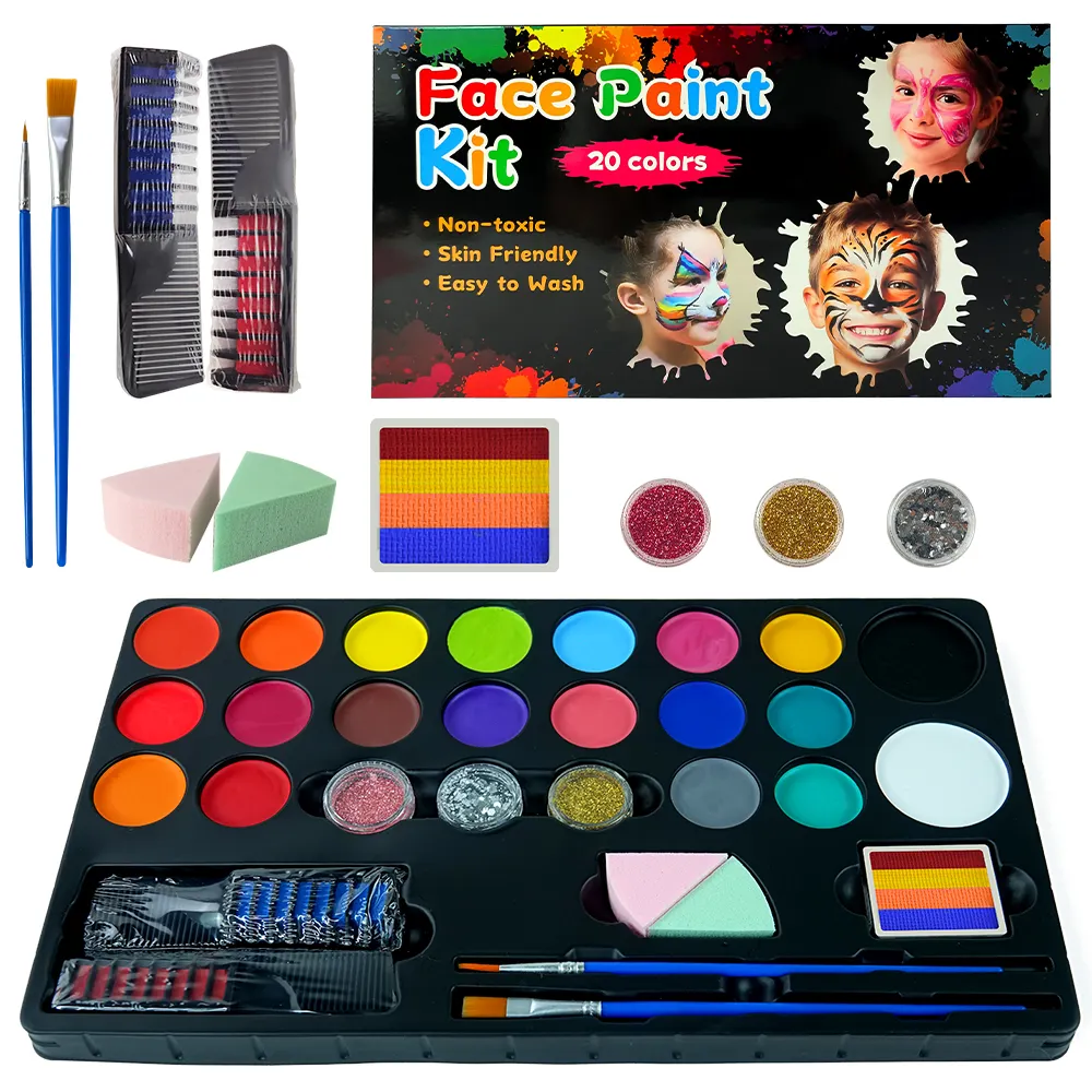 KHY Aquacolor Para Pintura Kit De Arte Comestível E Bodypaint Graxa Facepaint Cor Água Maquillage Face Body Paint