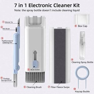 Multifunctional Electric Cleaning Brush Kit for <b>Electronic</b> Devices Eco-Friendly Nylon Brush-<b>Keyboard</b> Earphones Phone Cleaner - Product Image 2
