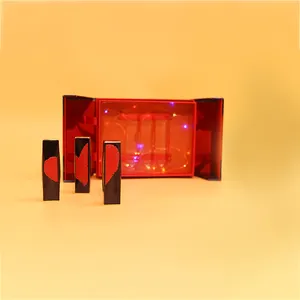 Boîtes cadeaux personnalisées pour le jour de noël, boîte d'emballage vide pour rouge à lèvres cosmétique avec lumière Led
