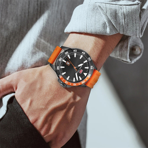<span class=keywords><strong>Relojes</strong></span> Deportivos MINI FOCUS 0020, Reloj para Hombre con Calendario y Fecha, Reloj de Cuarzo con Correa de Goma Naranja, Resistente al Agua, a la Moda - Product Image 6