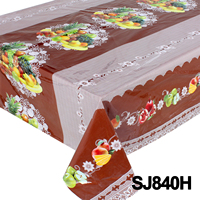 Nappe de table rectangulaire en PVC à motif de fruits, couleurs vibrantes, anti-taches, facile à nettoyer, nappe en plastique pour la famille au quotidien