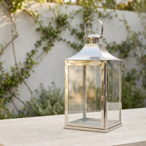 Wholesale Modern Hammered Design Stainless Steel Metal Candle Holder Lantern Handmade Durable Features for Home Christmas <b>Easter</b> - Product Image 2