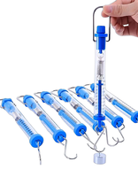 Dynamomètre à ressort cylindrique transparent pour l'éducation scolaire, instrument pédagogique de physique, ergomètre avec crochet