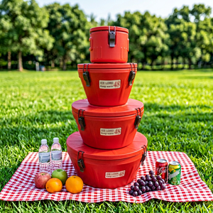 Ensemble de glacières isothermes XINGWANG en acier inoxydable, grande capacité (6L+20L+40L+60L), écologiques et durables pour le camping - Product Image 1