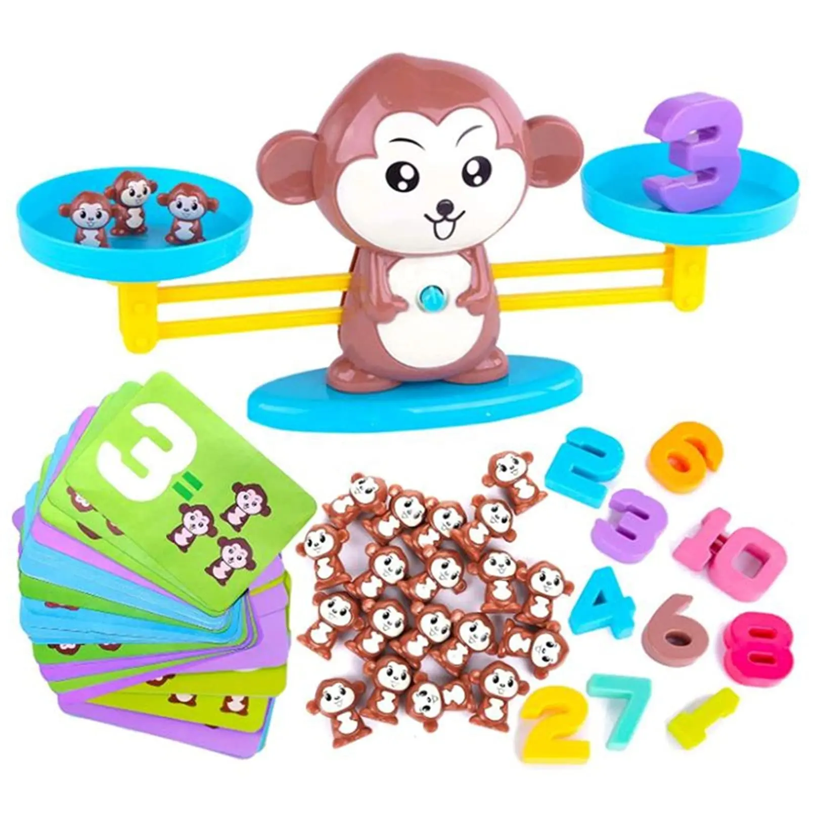 Monkey Balance Counting Cool Math Games ,Weighing Scale Montessori Educational Math Counting Games & Balance Measuring STEM Toy