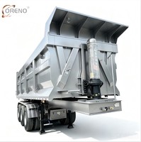 Semi-remorque benne basculante arrière super lourde à 3 essieux, 30 m³, 50 tonnes, pour sable et charbon