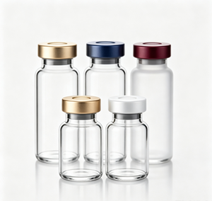 Frascos de aluminio multicolor con tapa abatible de 3ml, 5ml, 10ml, botellas de almacenamiento de vidrio borosilicato transparente para polvo y líquido. - Product Image 1