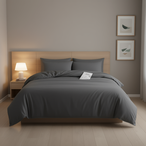 Set Copripiumino MENEMI 100% Poliestere 2 Pezzi Tinta Unita Semplice Biancheria da Letto con Federa - Product Image 2