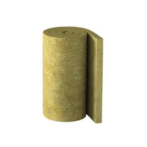 Heat Insulation Acoustic Insulation Material Sound Absorption Rock Wool Fiber Blanket Rock Wool Roll Mat Felt