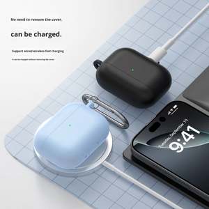 Étui de protection pour casque en silicone souple pour <span class=keywords><strong>AirPods</strong></span> 4 Pro2 Étui écologique compatible avec <span class=keywords><strong>AirPods</strong></span> <span class=keywords><strong>Pro</strong></span> 3 souple avec crochet - Product Image 5