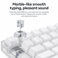 ALTO KEYS K98M Amber Series AI Keyboard Mekanik Plastik ABS Backlit Monokrom Nirkabel BT PS/2 yang Dapat Disesuaikan dan Dapat Ditukar (Hot-Swappable)