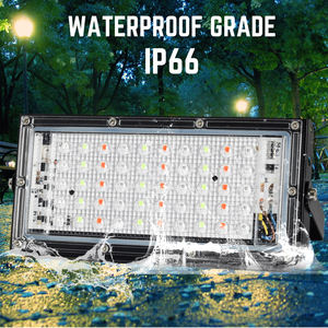 Economische DOB Outdoor LED Floodlight IP66 Waterdicht 50W RGB met Afstandsbediening voor Garage, Magazijn, Parkeerplaats - Product Image 2