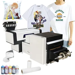 30cm double i1600A1 print heads hansan mainboard DTF printer + powder shaker with air filter all in one machine tshirt printer