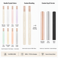 Pinceau à ongles plat en acrylique de qualité supérieure, poils en nylon durables, pour manucure, peinture au gel, salon, fournitures DIY