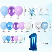 Hstyle Dickes & Umweltfreundliches Folienballon-Set Buntes Geburtstagsbanner & Zahlen-Dekorationen für Geburtstagsfeiern