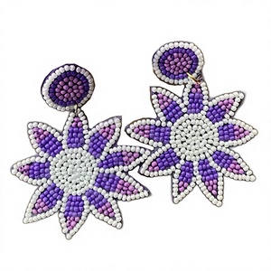 Boucles d'oreilles pendantes perlées de haute qualité, élégantes, roses, noires et dorées, pour femmes, style bohème, pour fêtes, mariages, cadeaux, bijoux fantaisie, boucles d'oreilles statement - Product Image 6