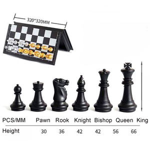 ชุดเกมหมากรุกคุณภาพสูง พร้อมกระดานหมากรุก 32 ตัว พร้อมกระดานหมากรุก ชุดหมากรุกแม่เหล็กสีทองเงิน - Product Image 6